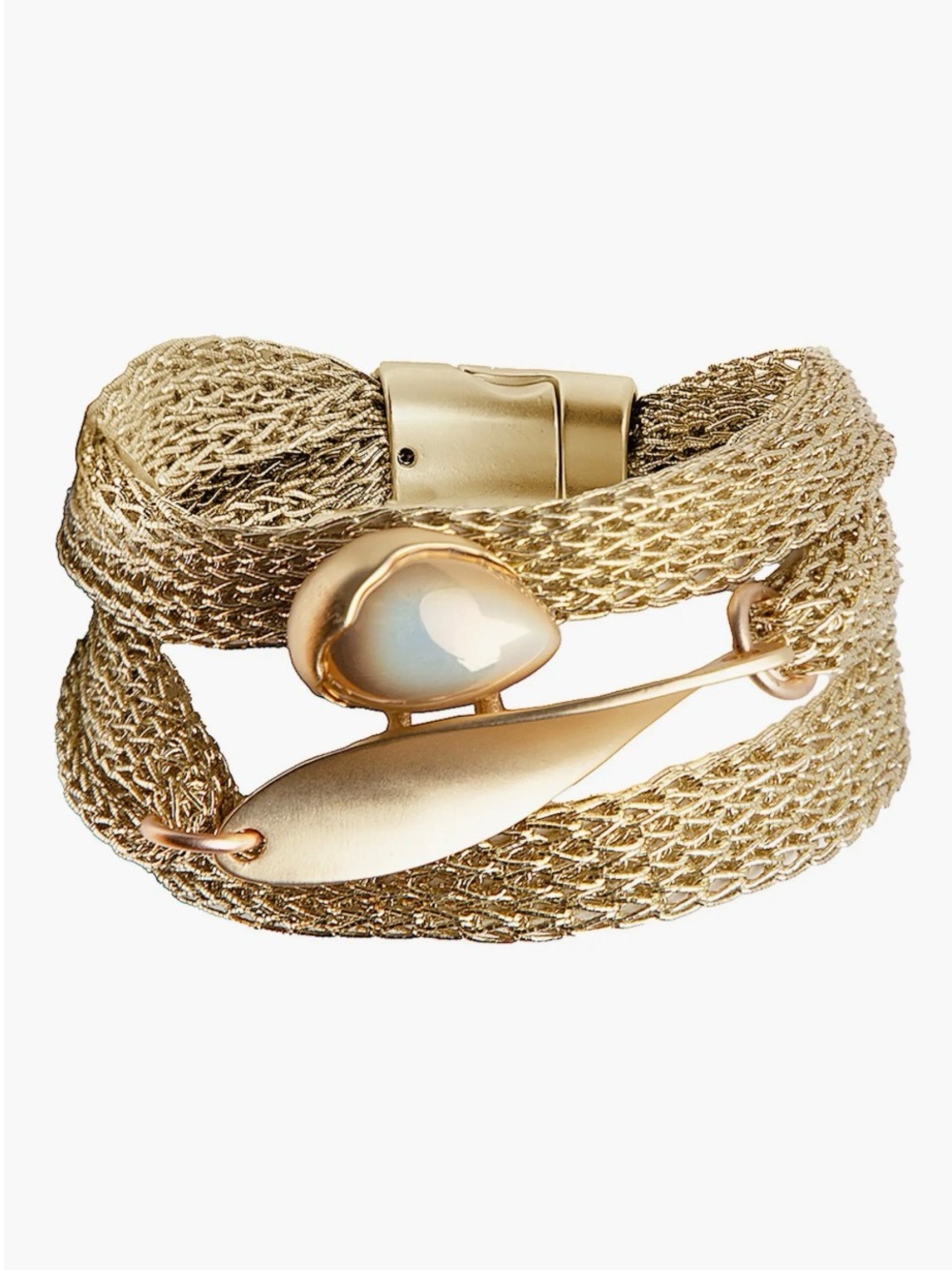 NWOT SAACHI Mesh Twisted Plate Bracelet